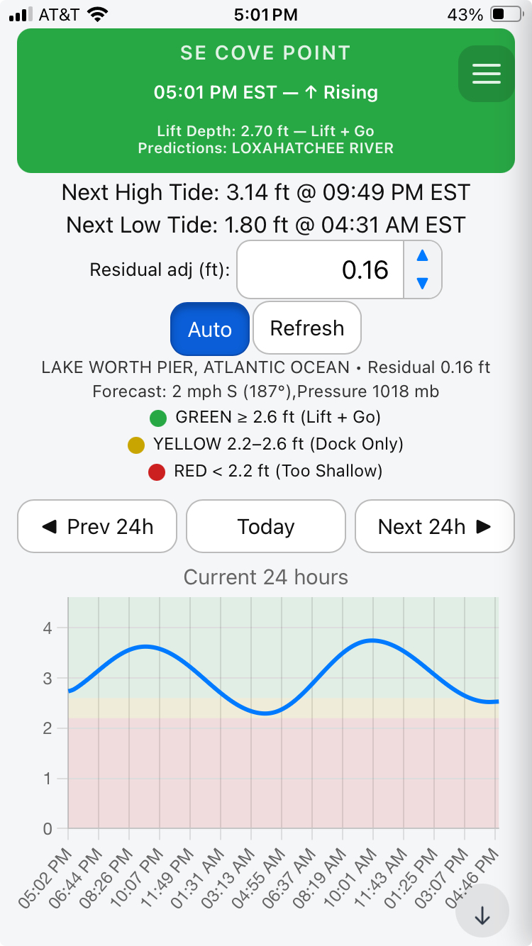 DockTides app screenshot